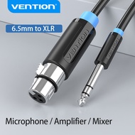 Vention สายไมล์โครโฟน สาย XLR jack Cable 6.5 มม. ตัวผู้ไปเป็น XLR ตัวเมีย trs to xlr สายสัญญาณเสียง 