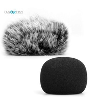 2Pcs Microphone Windscreen Muff Wind Cover + Foam Microphone Windscreen Cover for Zoom H1 H1N Mic