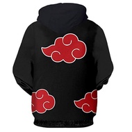 Anime Cosplay Naruto Red Cloud Zipper Jackets Kakashi Uchiha Itachi Men Hoodies Sweatshirts Uzumaki Akatsuki Sakura Tops