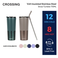 Crossing Volt Insulated Stainless Steel Straw Tumbler 710ML