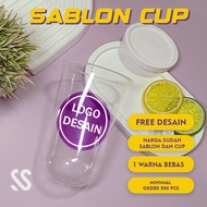 Screen Printing Cup 18 oz 22 oz Oval U Euro 8 grams