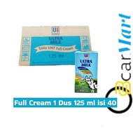 [ Cahaya Teman ] Ultra Susu Uht Kotak Kecil 125Ml 1 Dus Full Cream