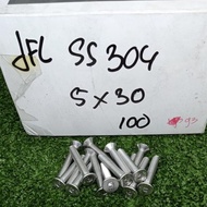 STAINLESS L VERSENG BOLT M5 x 30 - B/O JFL SS304 M5X30 P0.8