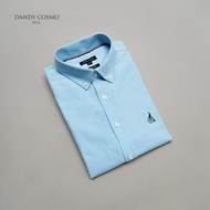 DANDY COSMO |  [4สี] เสื้อเชิร์ต Oxford Shirt สีล้วน ปักโลโก้ DANDY COSMO