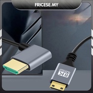 [Fricese.my] 0.5/1/2M Mini HDMI-Compatible To HDMI-Compatible Cable 48Gbps 4K@120Hz 8K@60Hz