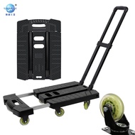 S-T💗Shunhe Trolley Trolley Luggage Trolley Household Platform Trolley Telescopic Trolley Rubber Wheel Trolley Small Trai