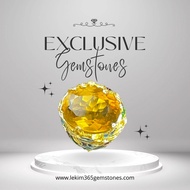 แหวนบุษราคัม (Yellow sapphire) เป็นอัญมณีคอรันดัมที่มีสีเหลือง Size56