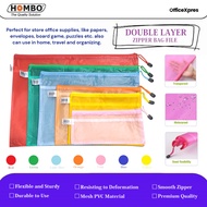 Mesh Zippered Folder Double Space Zipper Bag Zipper Folder Plastic Zipper Bag Folder A6, A5, B5, A4,
