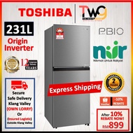 [SEDA] Toshiba 231L 2 Door Origin Inverter Fridge With Ag+ Bio Deodorizer Refrigerator GR-RT230WE-PM