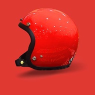 台灣製造 半罩式安全帽 本田紅 復古素色款-共30色 蛋型完美比例