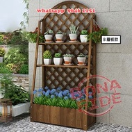 竹木系 圓頂植物攀藤架 / 攀爬架 + 花架 + 盆栽層架 / 花糟 [SR28-51] Bamboo/ Wooden Pot Stand/Rack/Plant Climbing Frame 靈活置物