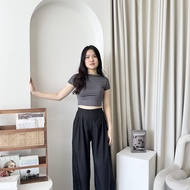 LOTUS Gwen Top - Atasan Crop Top - Backless Crop Top - Atasan Wanita - Basic Crop Top - Korean Top