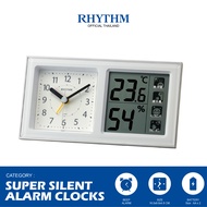 นาฬิกาตั้งโต๊ะ RHYTHM DIGITAL CLOCK ระบบควอทซ์ มีไฟ เข็มเดินเงียบ มีเซ็นเซอร์วัดอุณหภูมิ นาฬิกาแต่ง
