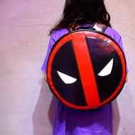 「Marvel Deadpool 死侍 漫威 後背包 圓形 合成皮 直徑43cm @公雞漢堡」