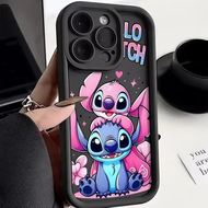 【AA NEW】 Disney Cartoon Stitch Matte Phone Case For IPhone 15 Pro Max 12 11 14 X XS XR 6 6S 7 8 Plus