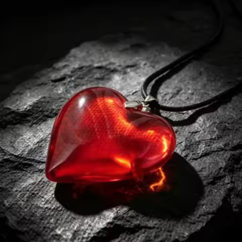 Red Heart Necklace for Women Fashion Big Hearts Pendants Necklaces Rope Chain Y2k Jewelry Gift Acces