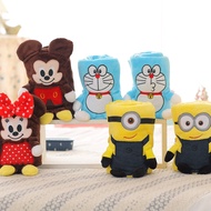 Cartoon Rolling Blanket Doraemon Picachu Mickey Minions Flannel Blanket Office Napping Blanket Summe