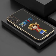 Casing hp OPPO A54 A74 5G terbaru mewah Luffy Perlindungan Penutup Belakang Penuh TPU Square Mewah