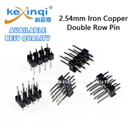 (10pcs) 2.54mm Iron Copper Header Double Row Pin 2.54mm 2* 2P 3P 4P 5P 6P 7P 8P 10P 11P 12P 13P 15P 