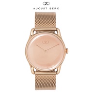 August Berg Reflexion Watch with Rosegold Mesh Strap