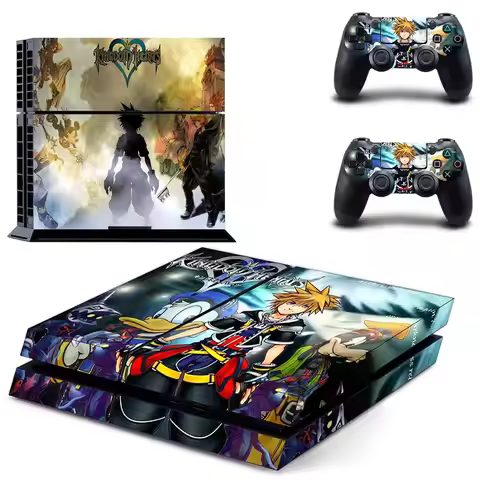 Kingdom Hearts PS4 Stickers Play station 4 Skin PS 4 Sticker Decal Cover For PlayStation 4 PS4 Conso
