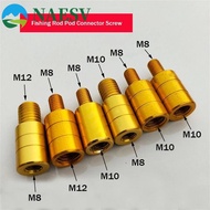 NAESV Net Head Adapter 8mm to 10mm 10mm to 8mm Fishing Landing Net DIY Aaccessory Thread Adaptor Alu
