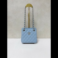 Chanel baby blue mini tote