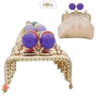 EWEA Purse Clasp Frame, Metal Square Purse Frame Kiss Clasp, Vintage Candy Color Bag Kiss Clasp Lock