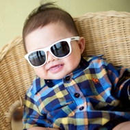 Hipsterkid 抗UV偏光嬰幼兒童太陽眼鏡(附固定繩) 繽紛白