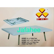 JHD 3V 3-Feet Solid Japanese Table/Foldable Table (RANDOM COLOR RED / WHITE)