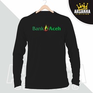 Kaos Lengan Panjang Bank Aceh Perusahaan Perbankan Baju Distro Katun Combed 30s by Arsakha Clothing