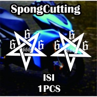 Star 666 v2 Motorcycle Sticker Cool Hologram Cutting Waterproof Material Automatic Not Printcut Stic