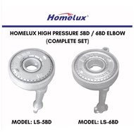 Homelux LS-5BD LS-6BD High Pressure Commercial L Shape 5B 6B Stove Burner Elbow Dapur Tungku Katering Pembakar