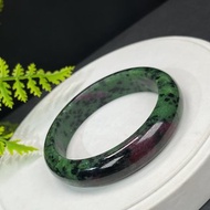 精美 紅綠寶手鐲 59MM 玉化星光 紅寶石黝簾石手環 增強個人氣勢
