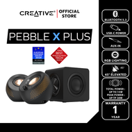 CREATIVE SPEAKER Pebble X Plus  ลำโพง 2.1  USB-C มีไฟ RGB ปรับแต่งได้ พร้อม Subwoofer