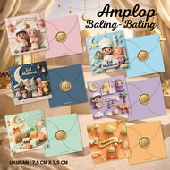 Unique Propeller Eid Envelopes 30 Pcs BC Tick Cute Fullcolor 7.5x7.5cm