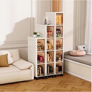 Transparent Storage Box Kitchen Cabinet Rack Multipurpose Storage Rack Bag and Toy Cabinet Stackable