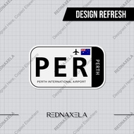 Perth Intl Airport Code PER Sign Sticker