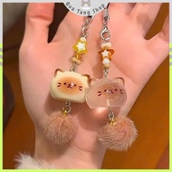 Silly Face Cat Mini Keychain – Lovely, Cute Handmade Accessory, Gift