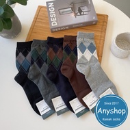 Anyshop Korean Socks British Style Men's Stockings Diamond 18503 Stokin Lelaki Stokin Tebal Lelaki