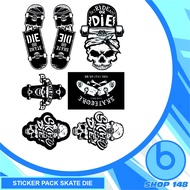 Skate or Die Stickers Skate or Die sticker Pack 7pcs Skate or Die sticker Pack