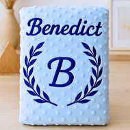 Baby Blanket EMBROIDERED NAME LEAF Blanket + BOY Name Soft Warm Baby hampers