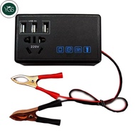 YGS  Car 200W Converter Power Inverter DC 12V/24V To DC 220V Invertor Ports Adapter