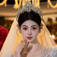 Pengantin Comel 2024 Mahkota ETE Baharu Mewah Elegan Puteri Tiara Serbaguna Pakaian Perkahwinan Utam