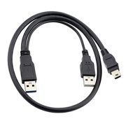 Cable Y-USB TO 5 pin สาย USB 2.0 (5Pins &gt; MM) ต่อ External Box แก้ปัญหาไฟ usb ไม่พอต่อ external harddisk 2.5
