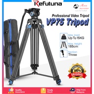 Refutuna VP75 Professional Heavy Duty Video Tripod 185cm Camcorder Tripod Video Tripod, for DSLR Cam