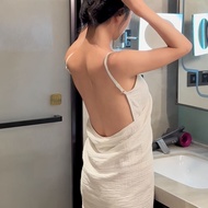 2025 Piyama Baru Piyama Sexy Terbuka Belakang Baju Mandi Selendang Baju Tidur YBNN Piyama Musim Pana