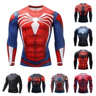 Superhero Spiderman Printed T Shirt Men Compression GYM Sportswear Jersey Quick Dry Men Tshirt