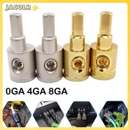 JACOLR Car Speaker Wire Terminal, Pure Copper Gold Silver Car Audio Connector,  0GA 4GA 8GA Wire Red