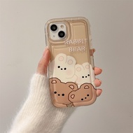 เคสโทรศัพท์มือถือ ลายการ์ตูนกระต่าย หมีน่ารัก สําหรับ Oppo A57 A15  A5sA12 A7 A16 A5 A9 A16s A3s A54 A16K A31 A52#344